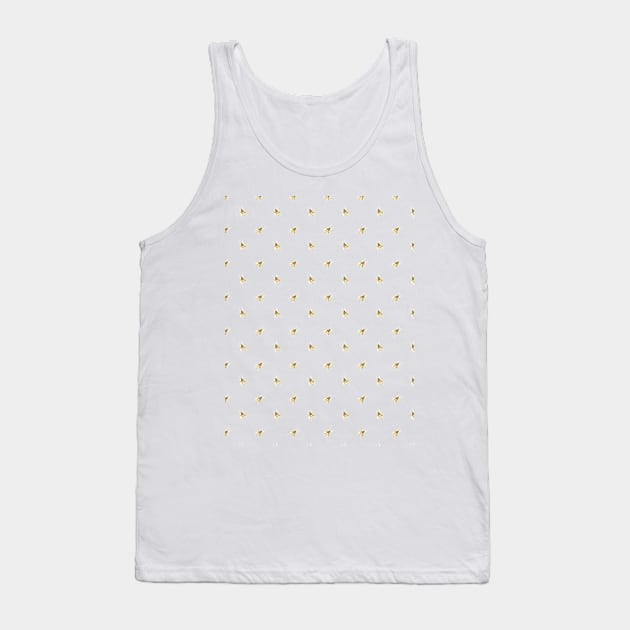 Gold Ditsy Bee Print Tank Top by LThomasDesigns